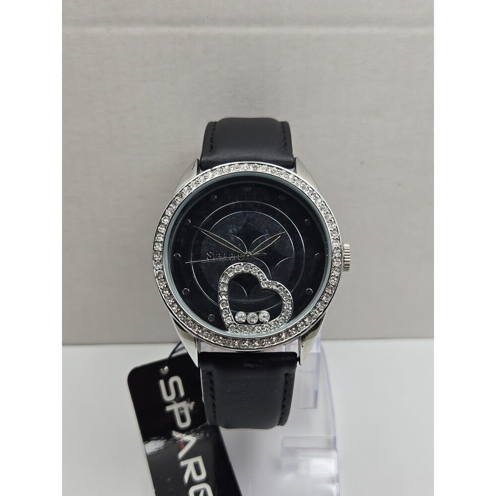 Pittsburgh Steelers Sparo NFL Womens Beat Watch Rhinestone Heart Fan New Battery